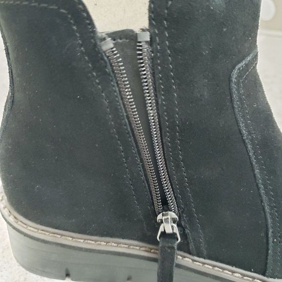 Clarks Collection Women's Size 7 W Airabell Suede Wedge Ankle Bootie Black NEW - Picture 13 of 13